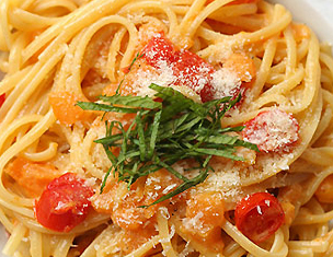 Tagliolini con gamberi agli agrumi