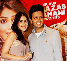 Genelia D’Souza and Riteish Deshmukh at the music launch of ‘T