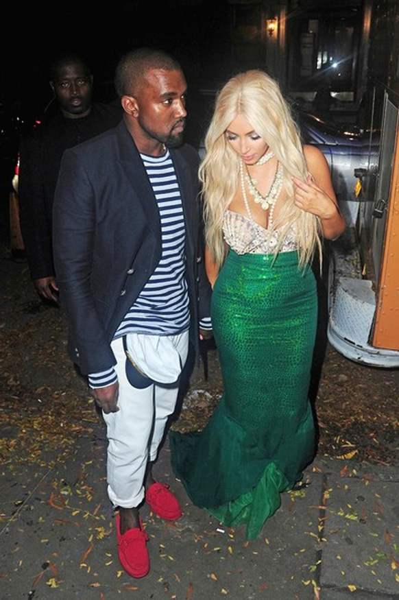 Kim Kardashian turns out as mermaid for Halloween