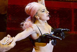 Lady Gaga under fire over her assault-rifle lingerie