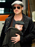 Son Knox copies Brad Pitt`s cool look