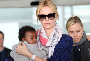 Charlize Theron hosts birthday party for son