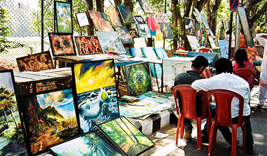 Police guard gallery exhibiting nude artwork
