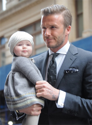 David Beckham loves styling daughter